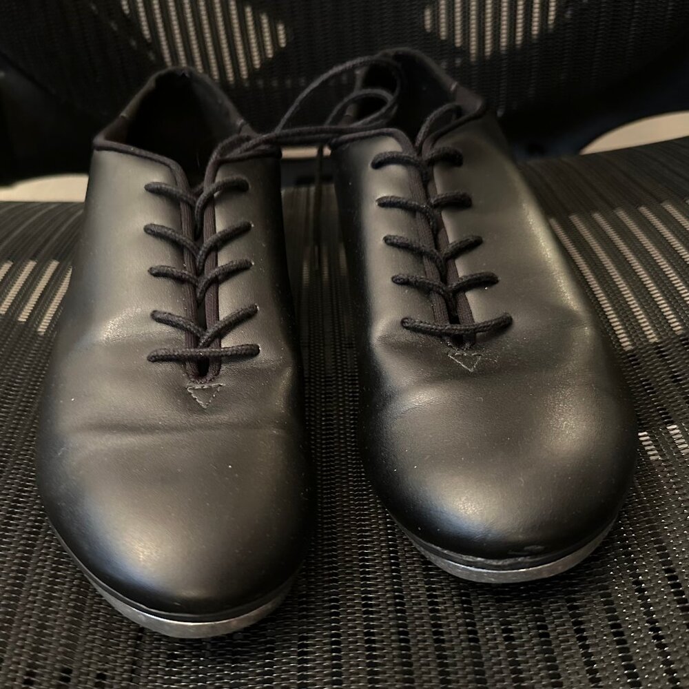 SO DANCA Beginner Adult Tap Shoe M 9 L Barely Used Oxford Lace Up Black